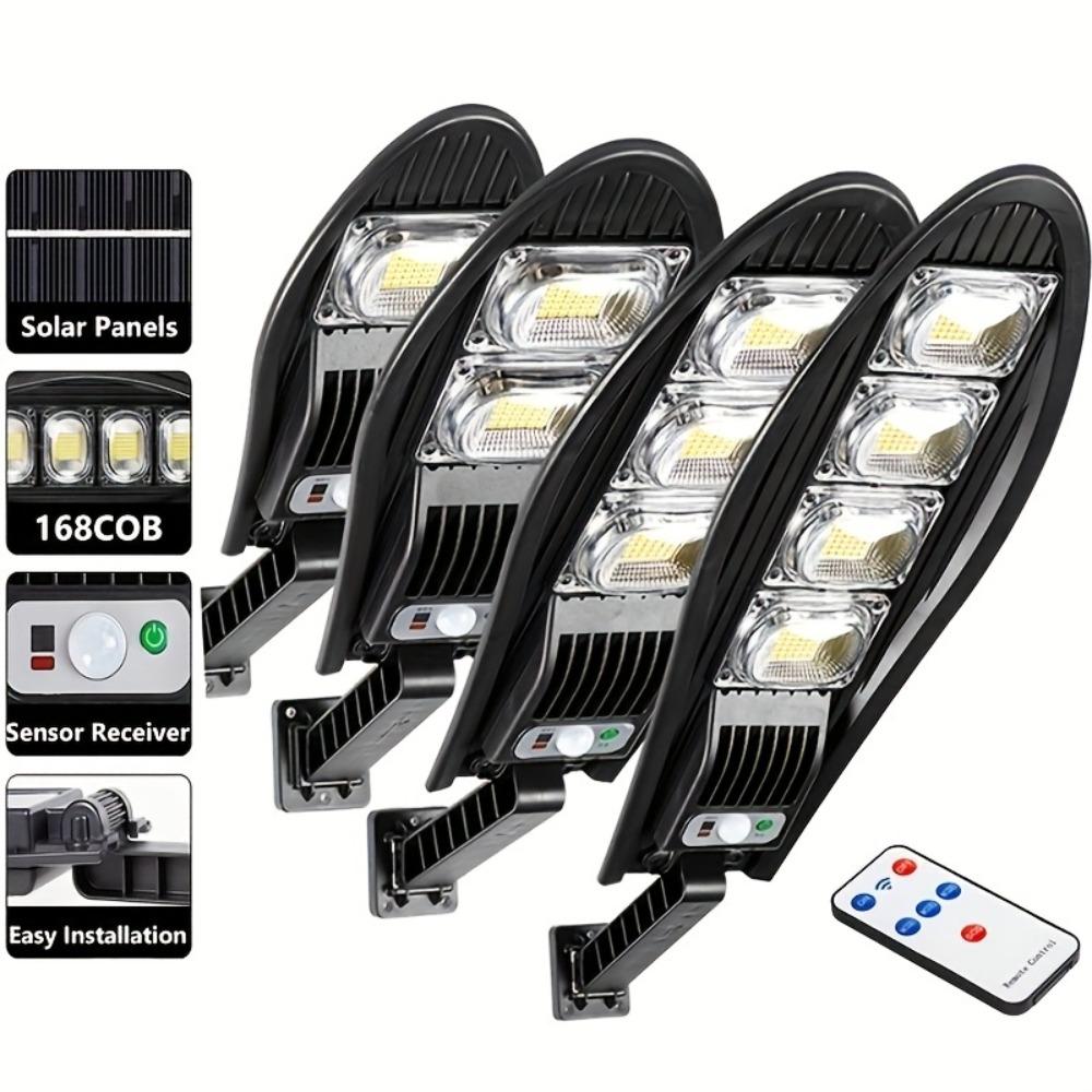 1ks 168LED Solární indukční pouliční světlo Venkovní Vodotěsné LED Pro zahradní zeď Nastavitelný úhel Vestavěná 18650 Lithiová baterie