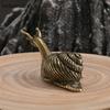 Solide Messing Schnecke Kleine Ornamente Tee Haustier Zeremonie Vintage Kupfer Simulation Tier Spielzeug Figuren Miniaturen Hause Dekorationen