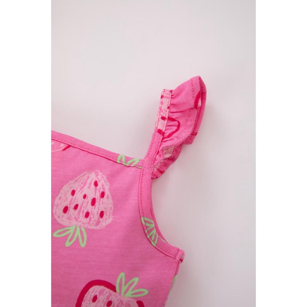 Rochie cu bretele cu model pentru fetiță