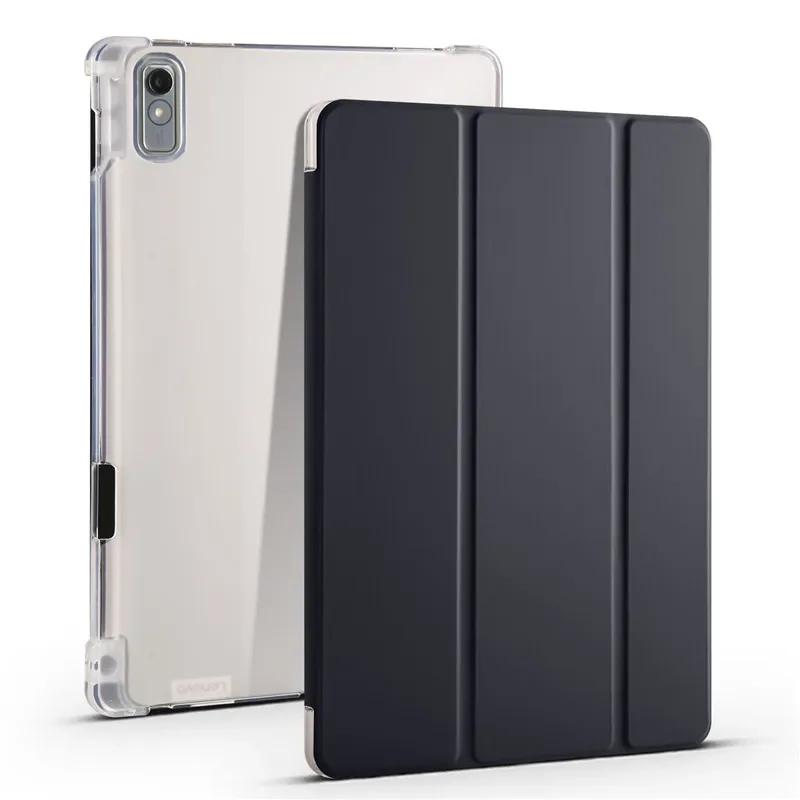 Capa para Tablet Lenovo Tab P11 2ª Geração M11 2024 Capa Porta-Caneta Dobrável PU Couro Ecológico Traseira Macia Suporte Capa Protetora para Tablet