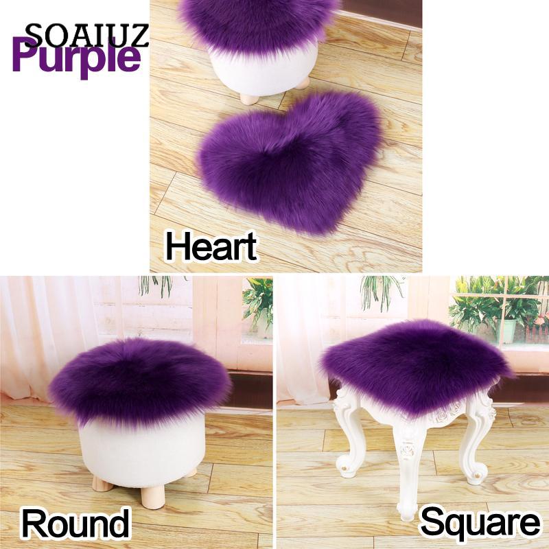 30CM Small Soft Faux Fur Rugs Polygonal Carpets For Bedroom Living Room Floor Shaggy Silky Plush Carpet Home Decor