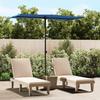 VidaXL Garden Parasol with Aluminum Pole, Patio Sunshade, Sun Shelter, Outdoor Terrace Parasol, 180x110 47335