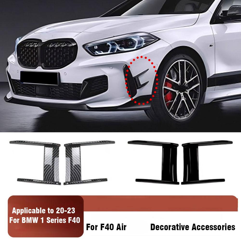 Car Front Bumper Side Spoilers For BMW 1-Series F40 118i M135i 128ti 120d Air Vent Splitter Lip Spoiler Wind Knife N2E7