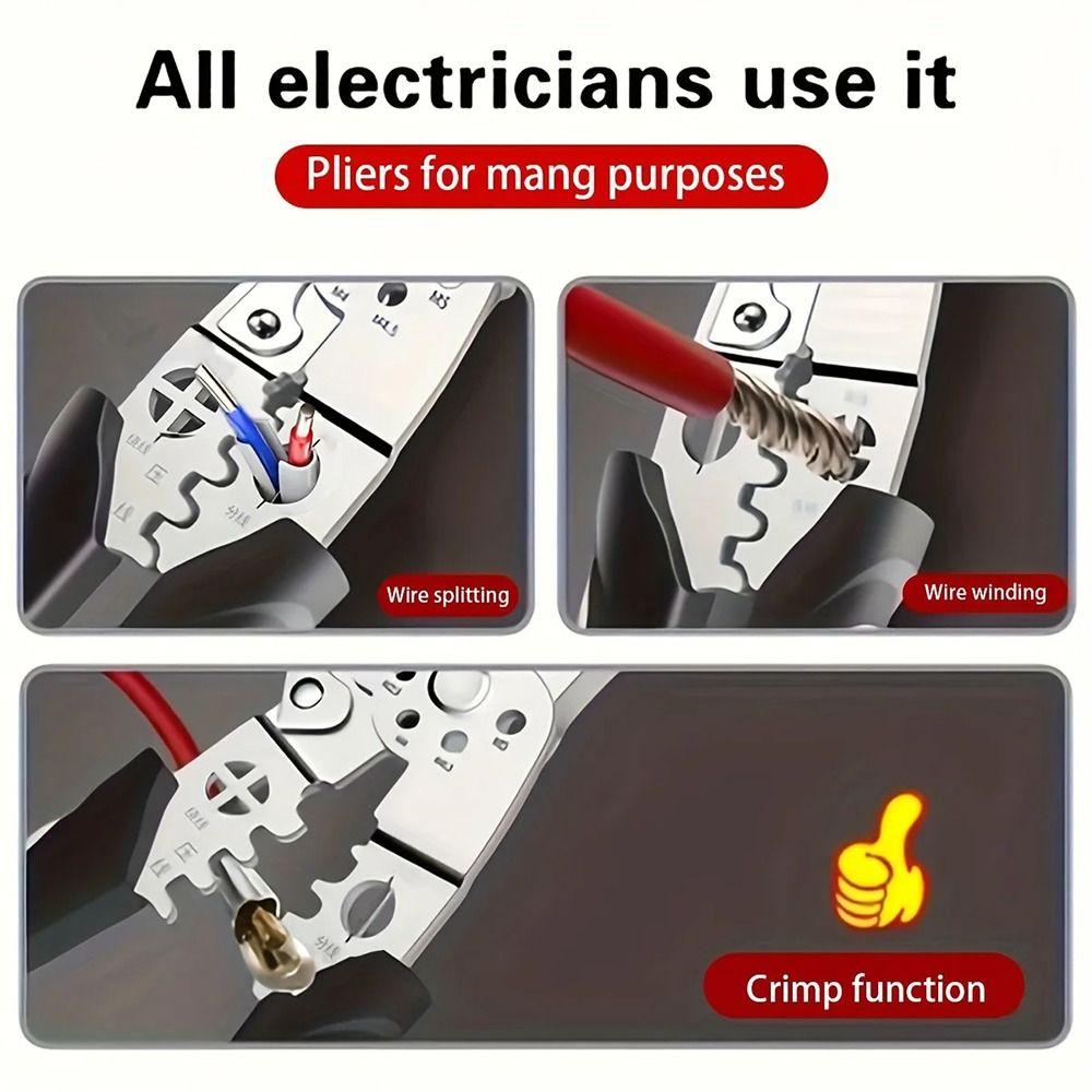 1Pcs Adjustable Wire Stripper Flat Wire Stripping Tool Wire Stripping Pliers  Electrician Pliers