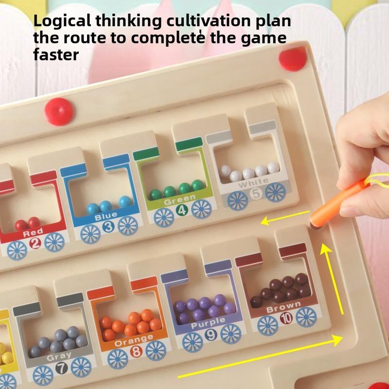 Color Sorting Wooden Classification Puzzle Kids Educational Parent Child Play