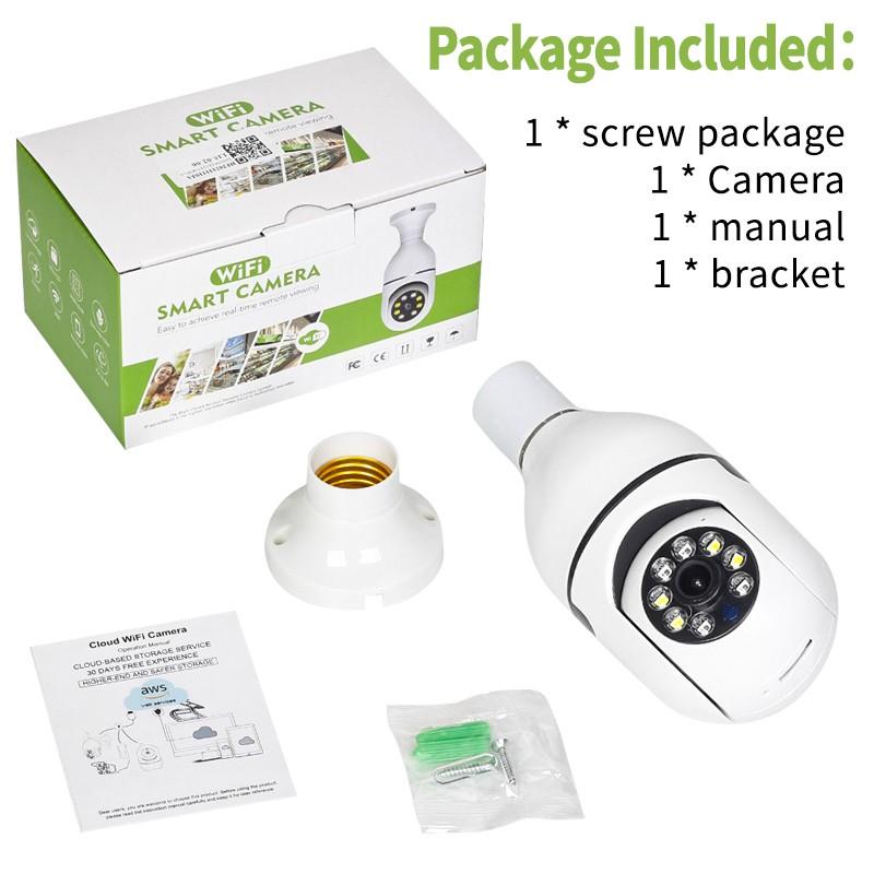 HD 1080P 360 ° Obrót Automatyczne śledzenie Kamera panoramiczna Żarówka Bezprzewodowa 5G Wifi Kamera PTZ IP Zdalne oglądanie Bezpieczeństwo Nadzór Alarm dźwiękowy