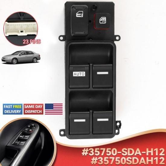 Master Power Window Door Control Switch Driver Left for 2003-2007 Honda Accord