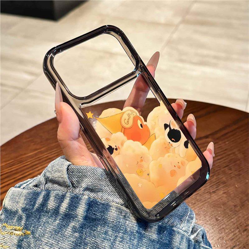 

Apple iPhone 17Pro Max Case - Cute Cartoon Star Design, Fits iPhone 17/16/15, Transparent iPhone 12