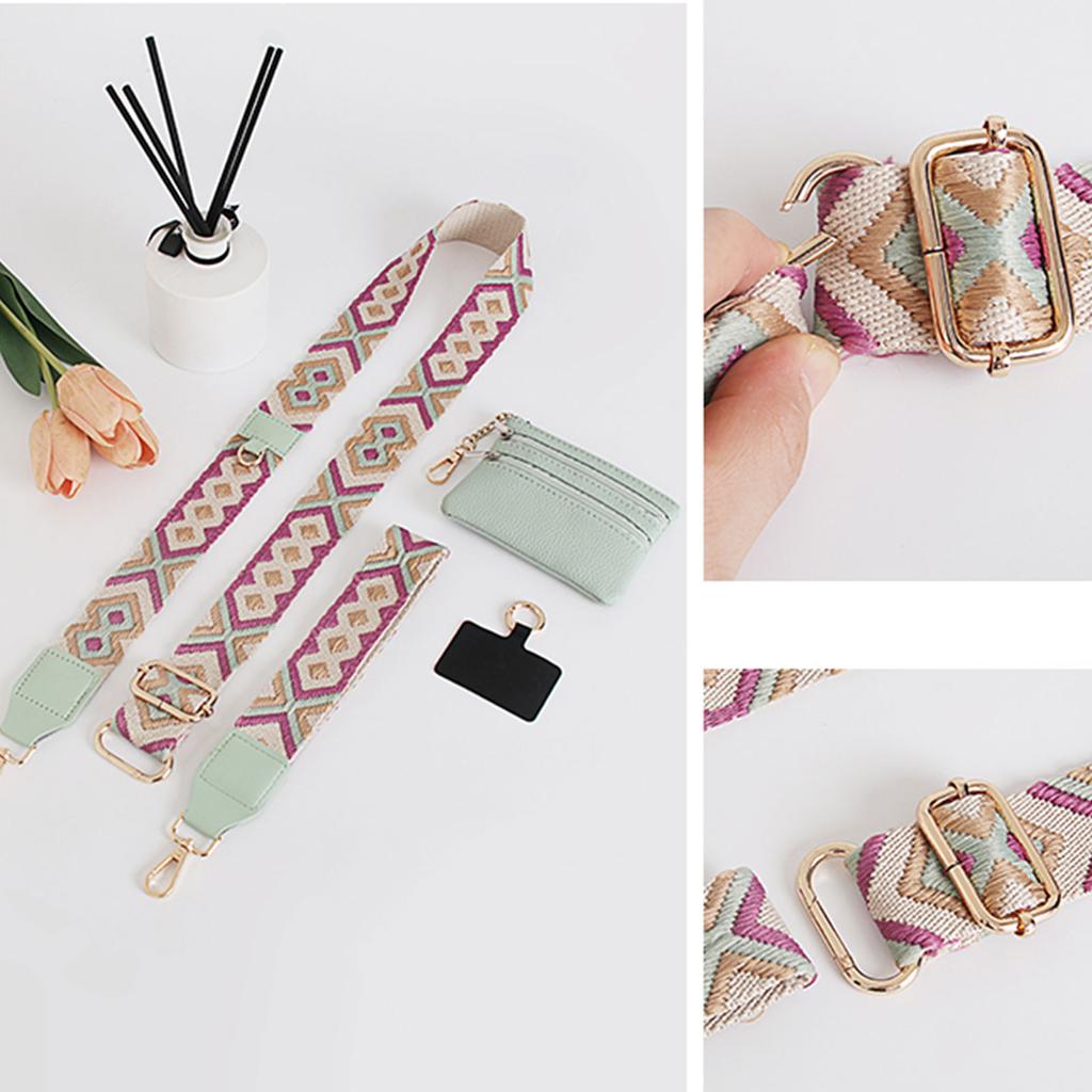 Adjustable Phone Strap Multifunctional Phone Strap Clip and Go Strap Phone Strap with Zippered Pouch Easy to Use