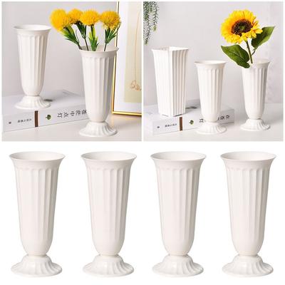 Aranjament Floral Simplu Vază Plastic Vază Desktop Modernă Sticlă Flori Decor Birou