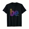 Unisex Colorful Be Amazing Motivational Letter Print Crew Neck Short Sleeve Tee Allseason Daily Casual Top