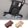 Universele Auto Zonneklep Brilhouder Clip Magnetische Lederen Zonnebril Clip en Kaartclip Auto Accessoires