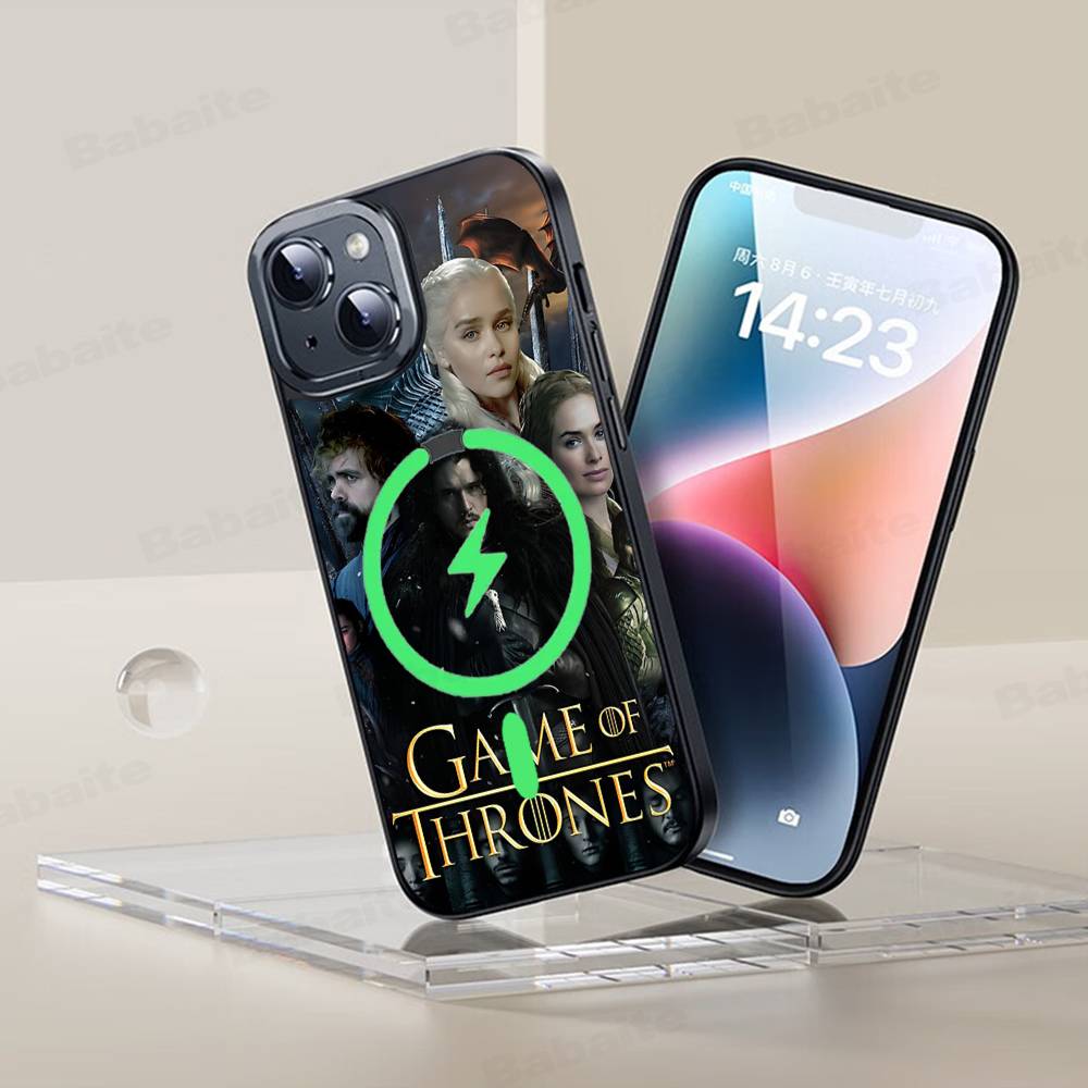 Film G-Game Of T-Thrones Phone Case For IPhone 13 14 15 11 12 16 17 Pro Max Plus For Magsafe Magnetic Shell