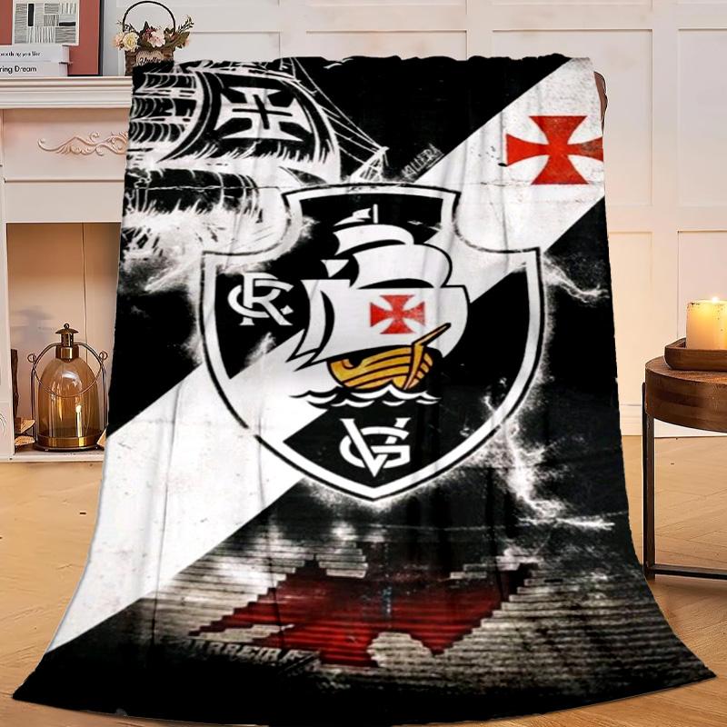 1PC Football Club Emblem Flannel Blanket Gift, Suitable for Both Men And Women, Soft Ideal for Beds And Sofa, Birthday Or Christmas Gift