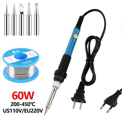 Saldatore elettrico a temperatura regolabile 110 V/220 V 60 W Pistola per saldatura Saldatore professionale a stagno Matita termica Saldatura Saldatura Strumento di riparazione