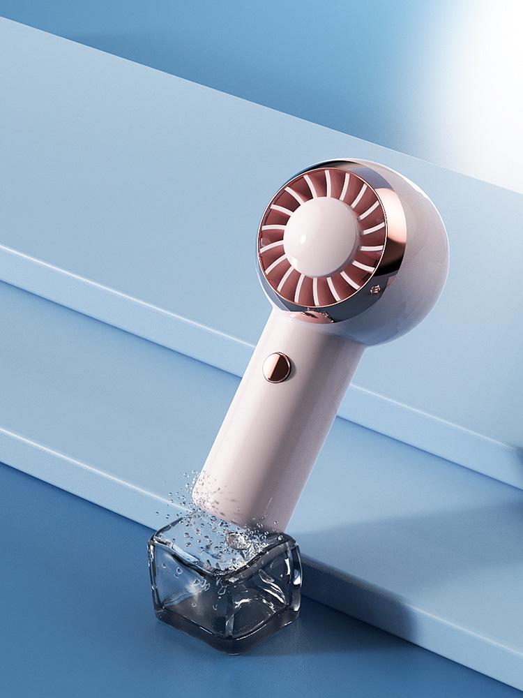 Compact Silent Handheld Fan with Powerful Wind & Long Battery Life