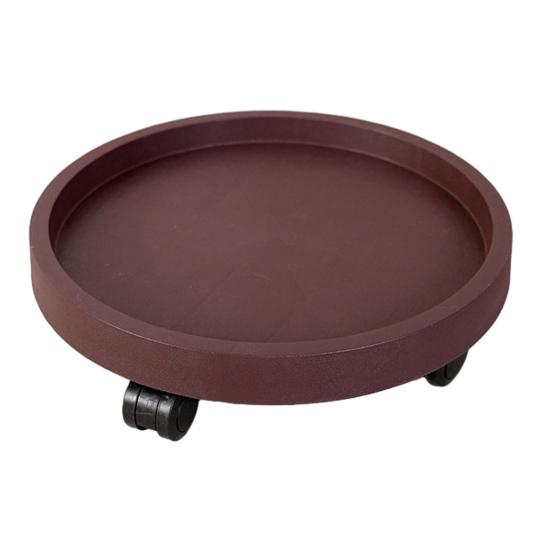 Wheeled Plant Caddy Round Plant Pot Pallet with 4 Wheels Mobile Flowerpot Stand Flower Pot Mover Planter Caddy for Indoor Outdoor Use