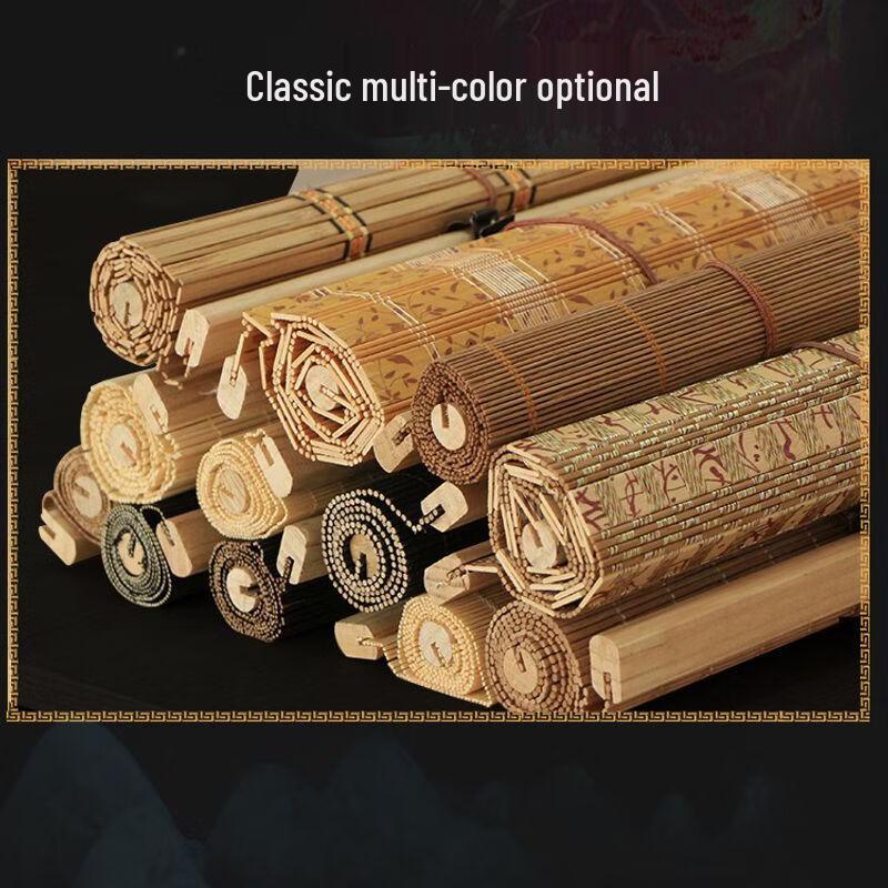 Punch-Free Japanese Style Bamboo Roller Blind