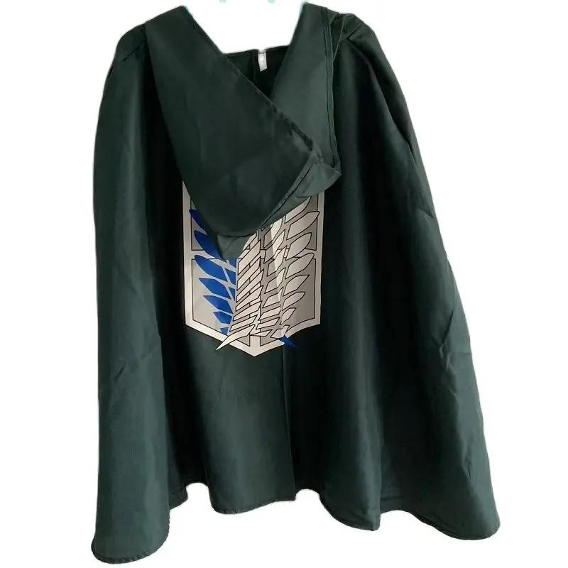 Anime Attack Cloak Shingeki No Kyojin Scouting Legion Cosplay Costume Cos Green Cape Mens Clothes Cosplay Costume Women