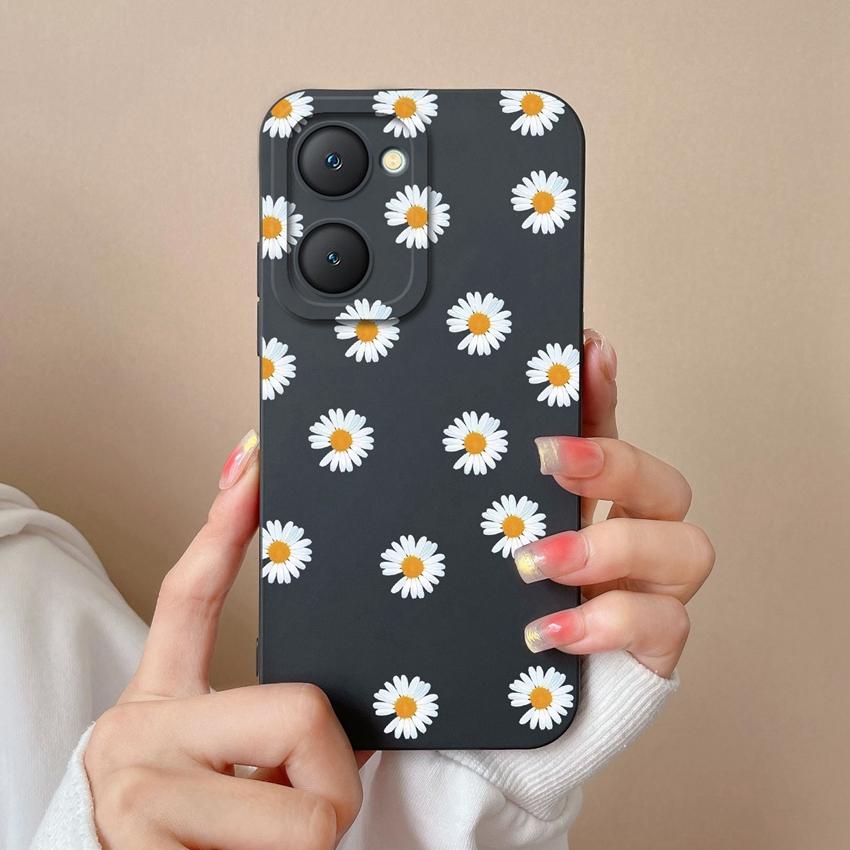 Für Vivo Y400 Pro Y03t Y18i Y18t Y02t iQOO Z9 Lite U5x Wunderschöne Sonnenblumen Handyhülle Weiches Flüssigsilikon Rutschfeste Schutzhülle Für Vivo Hülle
