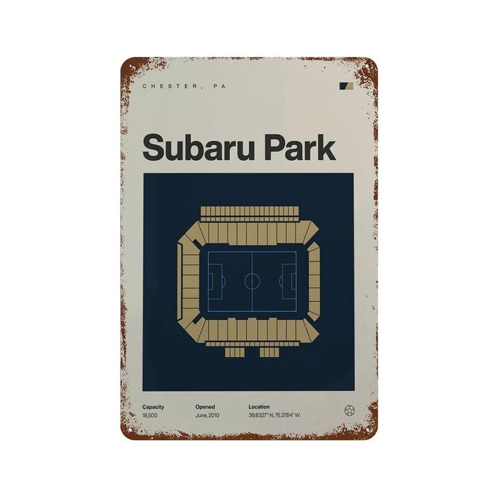 Vintage Metal Posters Signs Modern Famous Football Stadium Nordic Style Wall Art Poster for Living Bar