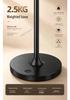 Professional Floor Microphone Stand with Weighted Round Base for Live Performances and Broadcasts