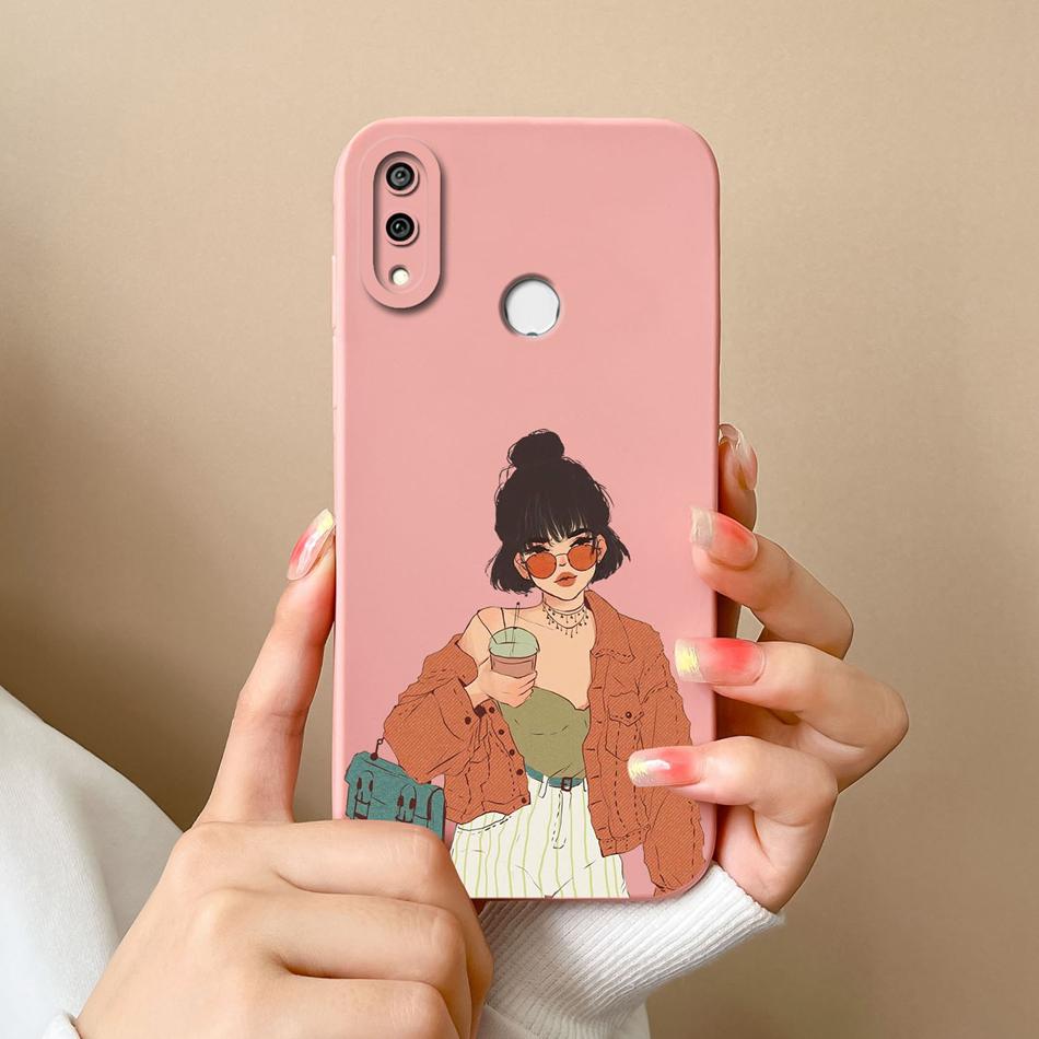 For Huawei Y9 Prime 2019 Phone Case Full Protection Cover For Huawei Y9S Y9A Cute Cartoon Liquid Silicone Anti Drop Bumper Coque