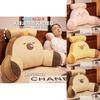 Cartoon-Capybara-Lounge-Kissen mit besticktem Plüschbezug für Bett Sofa Stützen