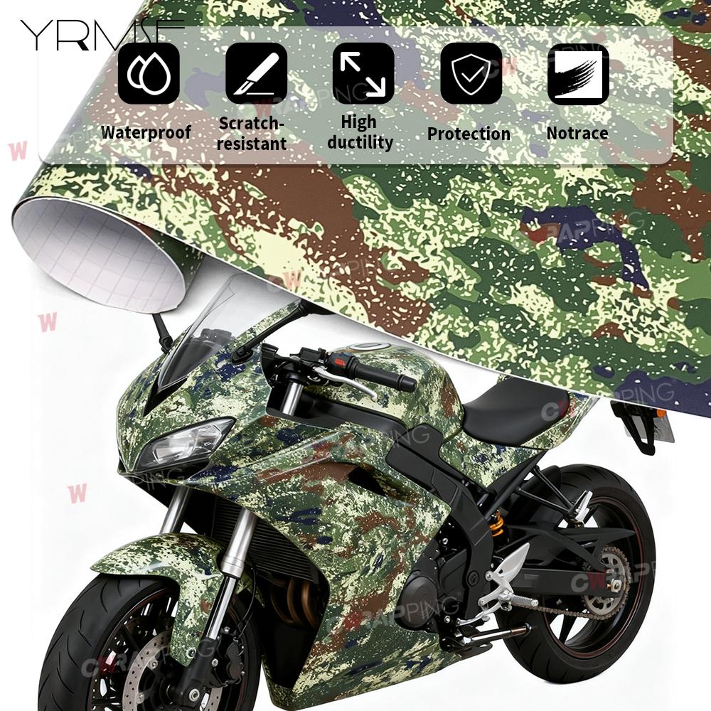 Automotive Vinyl Car Wrap Military Green Starry Jungle Camouflage Mosaic Waterproof Paint Camo Vinyl for Motorcycle Vinyls Wraps