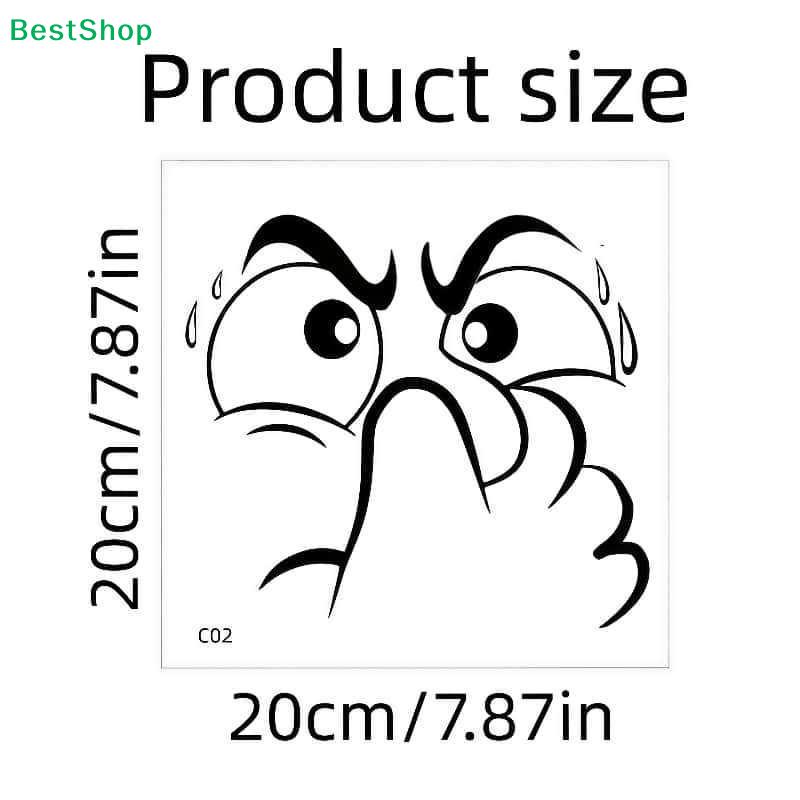 Funny Angry Face Toilet Seat Sticker - Humorous Bathroom Wall Decal, Removable Vinyl Decor for Home