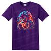 Goku Super Saiyan Blue T Shirt Neon Anime Warrior Graphic Art Tee Gift Electric