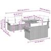 Garden Sofa Set with Cushions 9 Pcs Grey Poly Rattan