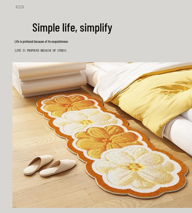 Stylish Faux Cashmere Dirt-Resistant Bedside Blanket: Absorbent, Non-Slip, Easy Care.