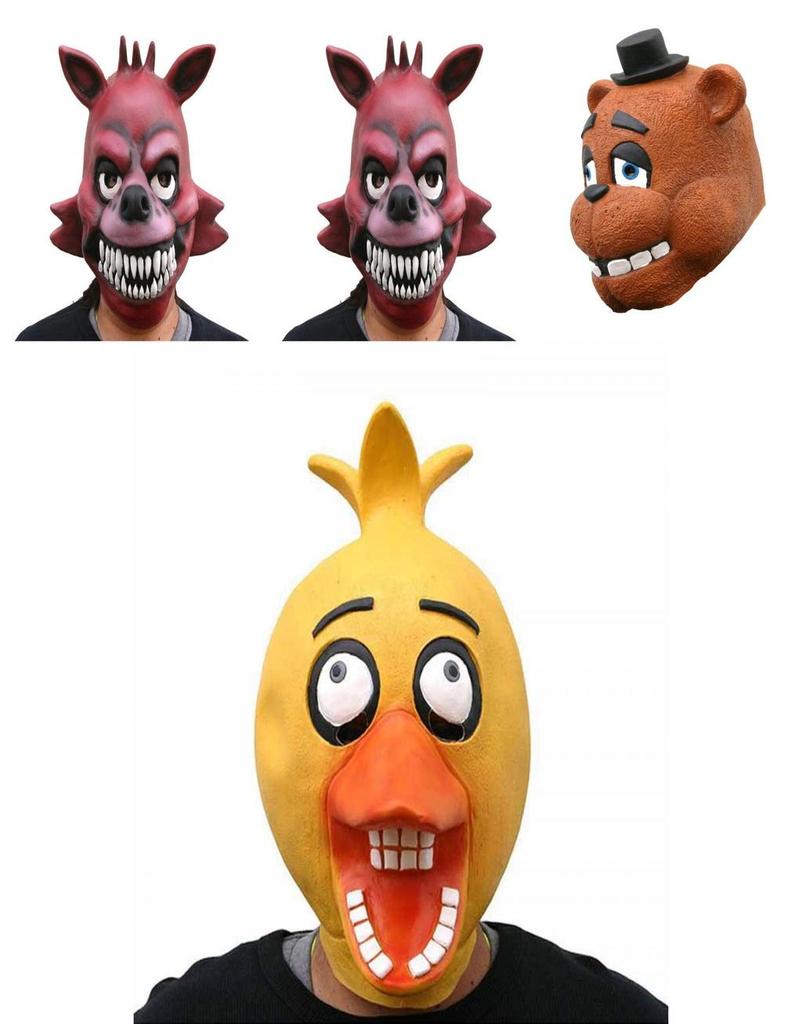 Máscara de Látex para Adulto de Five Nights At Freddy's con Estilo Freddy Chica Bonnie Foxy