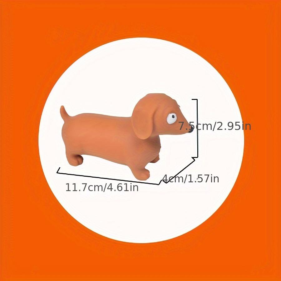 Cachorro Dachshund Esticável de Apertar, Aliviador de Estresse Esticável Engraçado, Novidade Fidget para Adultos Crianças