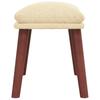Footstool Cream 45 X 29.5 X 35 Cm Fabric