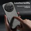 KEYSION Luxury Retro PU Leather Case for Huawei Mate 80 Pro Soft Silicone+PC Shockproof Phone Back Cover for Huawei Mate 80 Pro