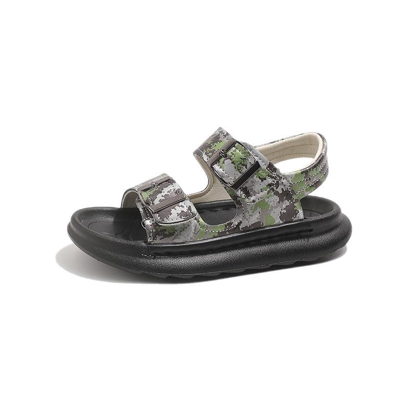 

Літні босоніжки 2026 з відкритим носком та м якою підошвою - Нековзке, універсальне взуття для пляжу для дітей Size 24, Inner Length 15.5cm зелений