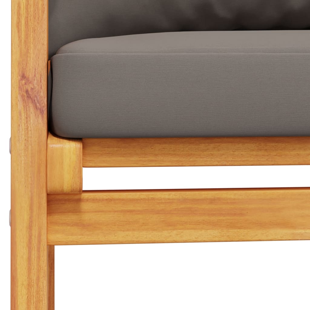 Vidaxl Ławka Ogrodowa, 120 Cm, Z Poduszką, Lite Drewno Akacjowe