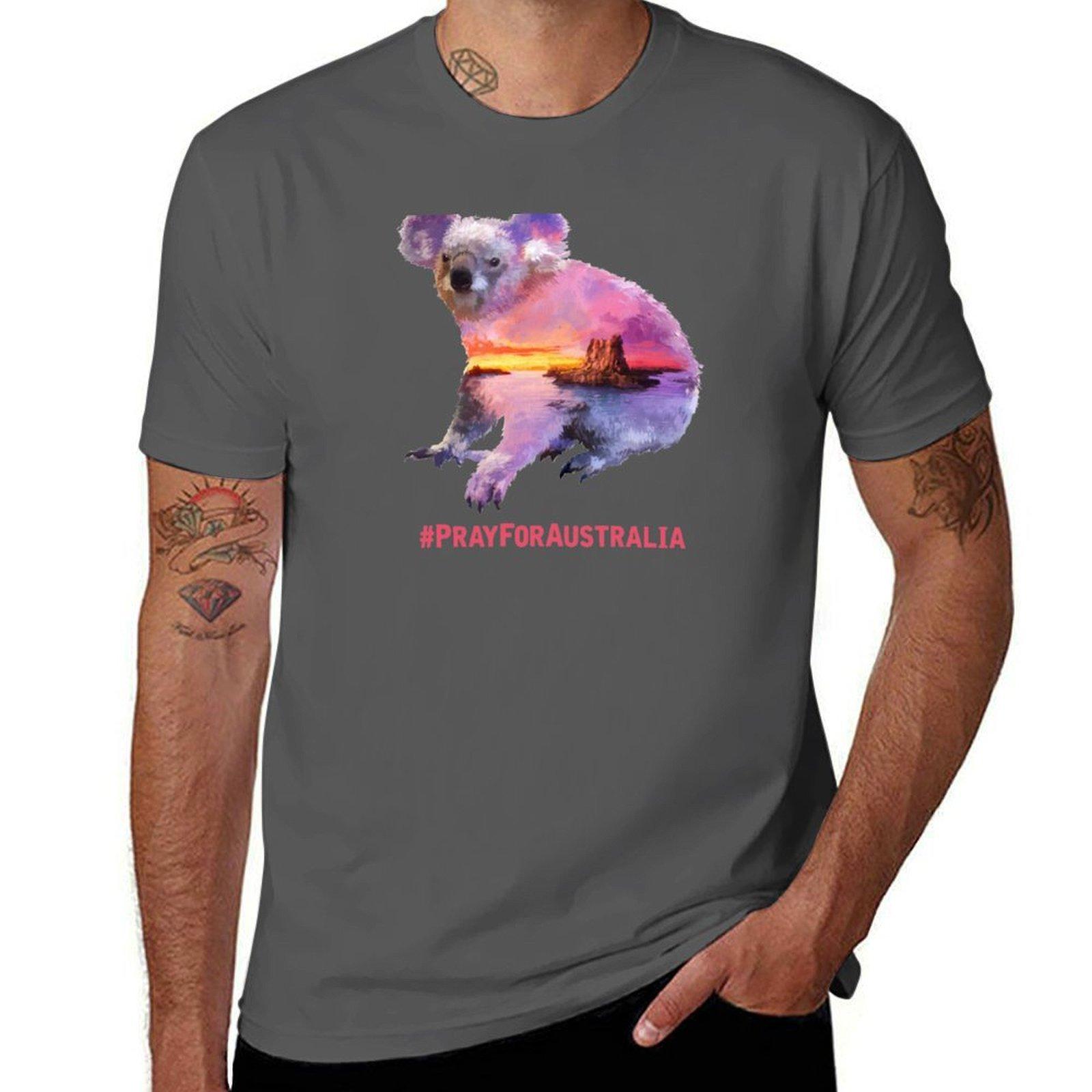 

Australian Wildfires Bushfires Koala Pray For Australia Save Lives Help Koalas T-Shirt t shirts with prints man tshirt T-Shirt 4XL