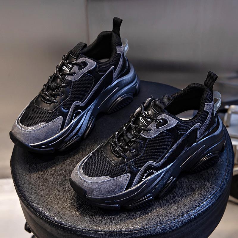 Dad Shoes Spring 2025 New Comfortable Platform Heightening Casual Sports Shoes Women's Running Leather Women's Shoes