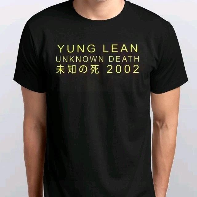 Yung Lean Unknown Death 2002 T-SHIRT sizes S M L XL XXL 3 4 XL colours Black XXXXL