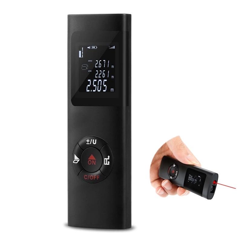 Electronic Handheld 40M Laser Distance Meter Mini Laser Rangefinder Laser Tape IP54 Waterproof LCD Display W/ Backlight