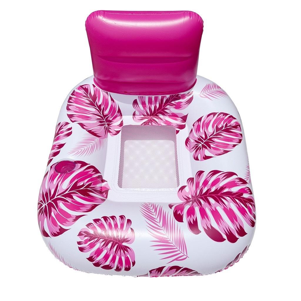 Inflatable Pool Float Lounge Chair with Backrest Mesh Water Hammock Raft Inflatable pool float
