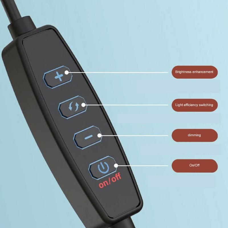 Photography Studio Lamp Kit with LED Light Panel and Adjustable Tripods for Live Streaming and Video Shootings