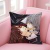 Fashion V-Vampire Knight Anime Cushion Cover Pillowcase Short Plush Invisible Zipper Room Sofa Cushion Cover