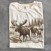 Vintage Moose T-Shirt, Retro Wildlife Graphic Tee, 90s Woodland Animal Apparel, Forest Lover Birthday Gift, Rustic Cabin Christmas Present