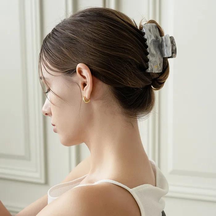 HDM018 Marbling square hair clip