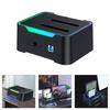Double Bay Hard Drive Enclosure USB3.0 for 3.5 and 2.5inch Drives Docking Station with Convenient Offline Clone