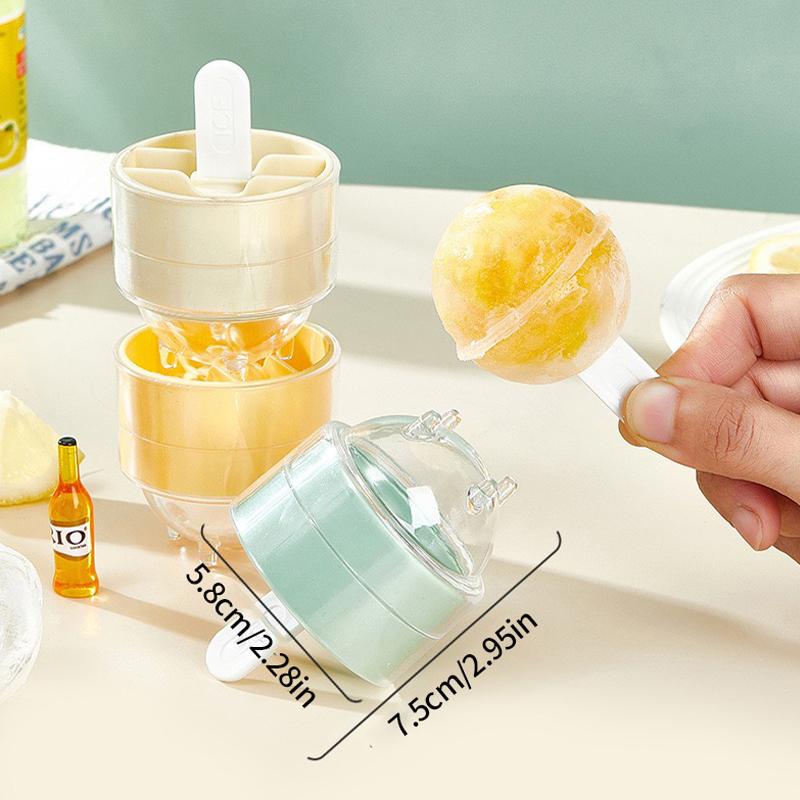 4PCS/1PC - Innovative and creative lollipop and popsicle molds - Essential for household kitchens, fun jelly and ice cube molds